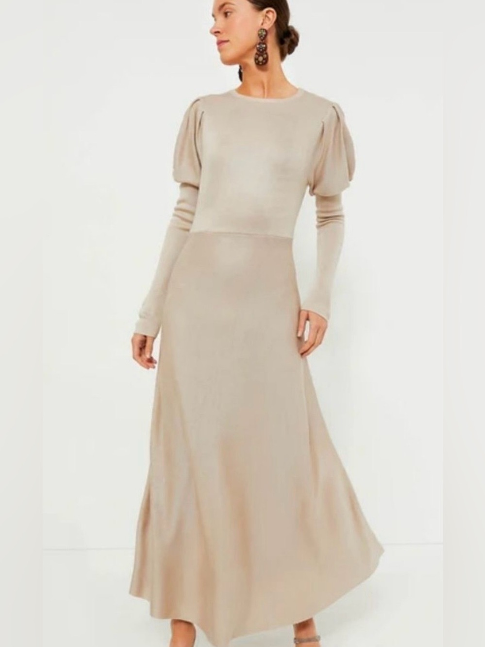 Pomander Place Tan Brielle Sweater Dress